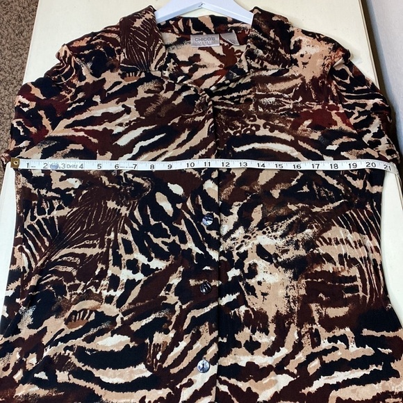 Chico’s Animal Print Button Down Dress Size 2/12 - Picture 8 of 12